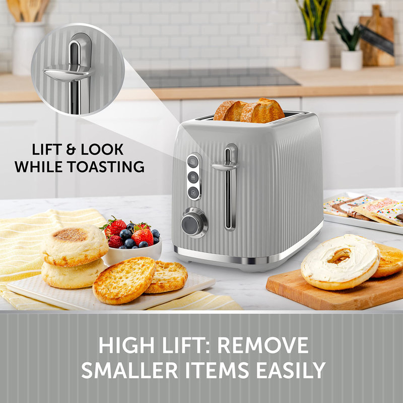 2 Slice Toaster, Grey