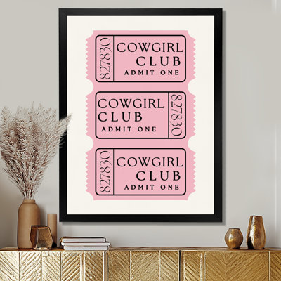 Cowgirl Club billets - Cowgirls, art mural