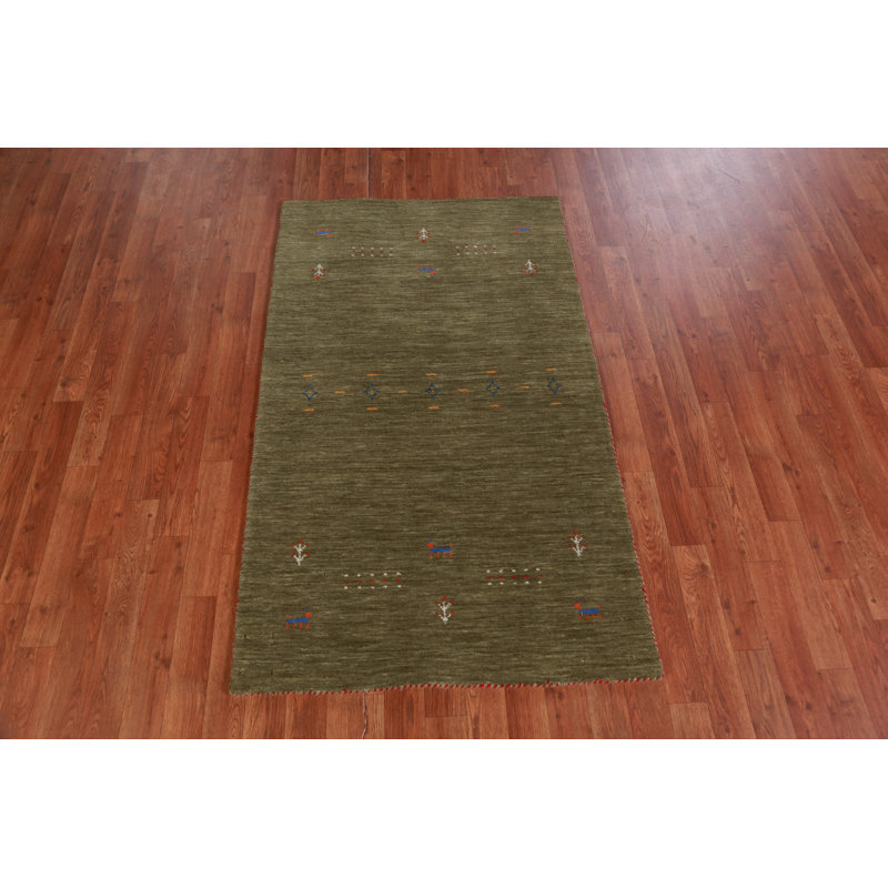 Tapis vert Gabbeh 3x5