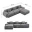 Canapé-lit modulaire convertible en velours côtelé 107 po avec repose-pieds 107 po-1069862652-1069862655