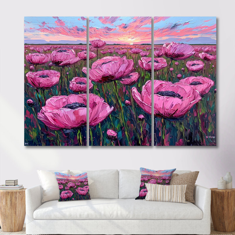 Ensemble d'art mural Northbridge - Tulipes, Toile tendue, H 32 po x l 48 po x P 1 po