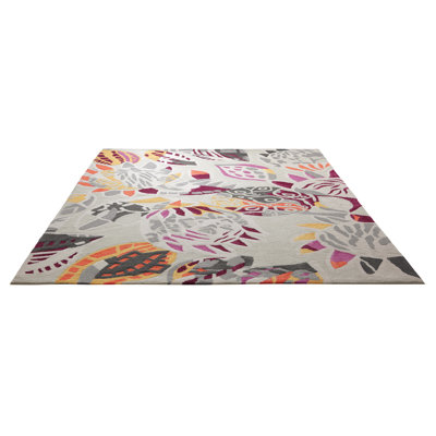 Desert Flower Floral Wool Hand Woven Area Rug