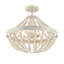 Plafonnier semi-encastré 4 lumières mat noir perlé-1896915211