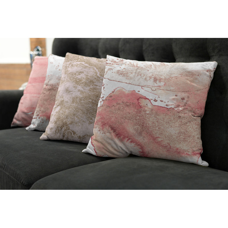 Pillow Cover, 20" x 20", Beige/Pink