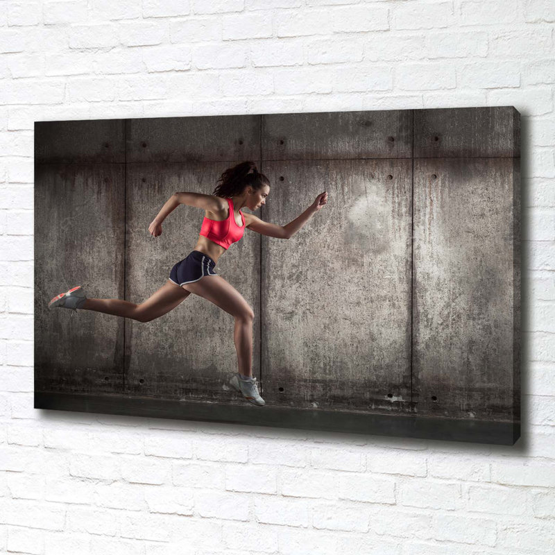 A Running Woman - Wrapped Canvas Print