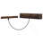 Solid Wood Ariella Floating Console Table, Open Storage, Light Brown