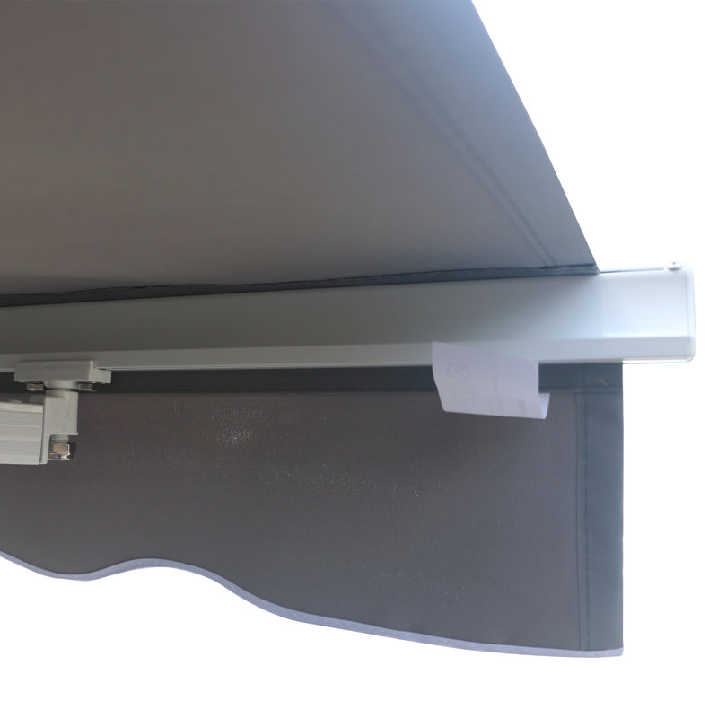 Dakota Fields Grey Cover Retractable Patio Awning, 300cm W x 250cm D