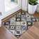 Machine Washable Indoor/Outdoor Xhevrie Black Rug