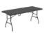 Table pliante robuste en plastique PEHD de 1,8 m avec poignée de transport, table utilitaire portative pour l'intérieur et l'extérieur