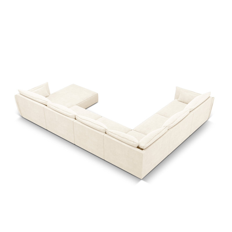 Lee-Ryan 8 Seater Large Corner Sofa , Light Beige