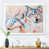Impression blanche sur toile encadrée