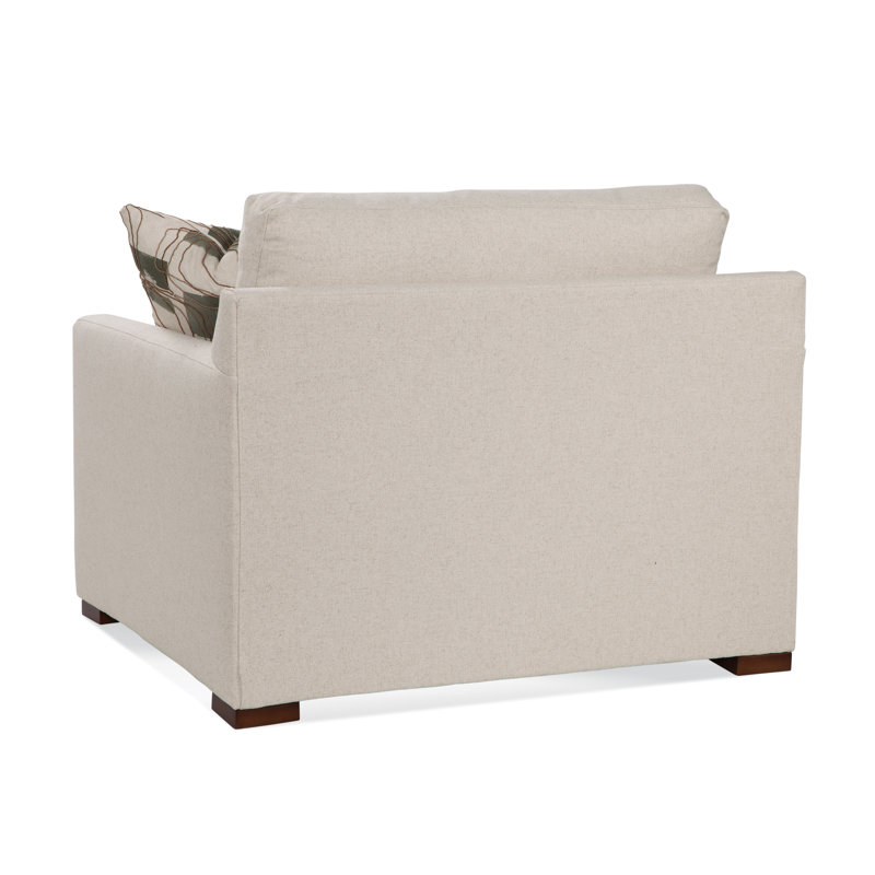 Chaise et demi Bel-Air, Blanc givré, Sunbrella vert à fines rayures; 6205-43