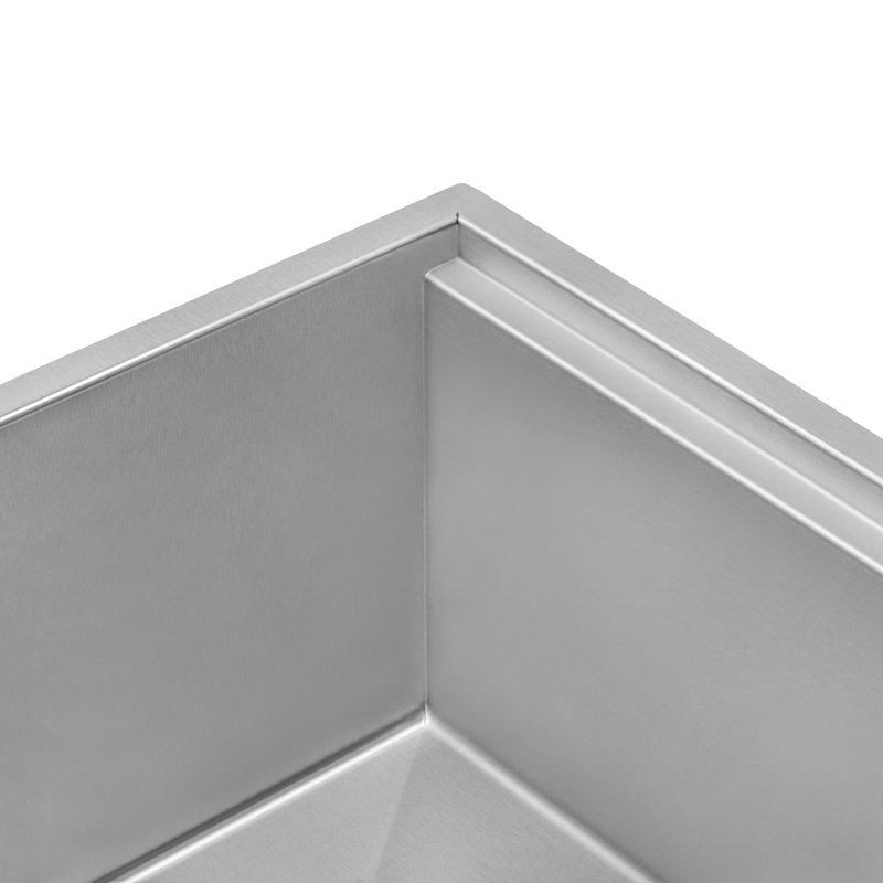 Ruvati 27-inch Workstation Slope Bottom Offset Drain Undermount 16 Gauge Kitchen Sink, Stainless Steel