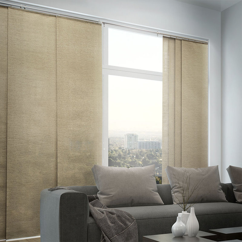Sliding Panel Vertical Blind, Abaca Taupe