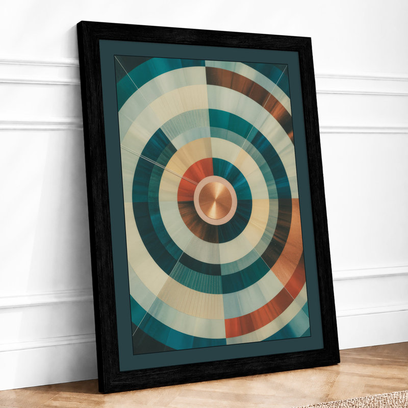 Concentric Rhythm Geometric - Print, A2 - 59.4 x 42.0 cm, Black
