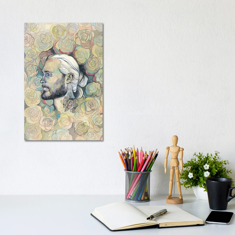 Rose Tattoo - Hipster Chic 1 Piece Wrapped Canvas Wall Art, 20.32 cm H x 30.48 cm W
