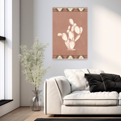 Cactus Navajo I, minimaliste, paysage abstrait de cactus rustiques, art naturel