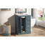 Meuble-lavabo 24 po avec lavabo intégré en céramique, meuble-lavabo simple avec 1 porte et 3 tiroirs pour salle de bain petite et moyenne, bleu-1220461545