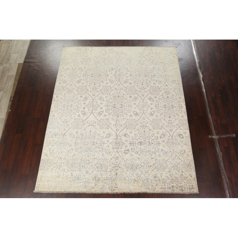 Tapis à teinture végétale Ziegler noué à la main 8 x 9
