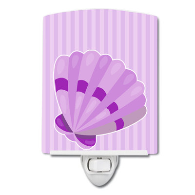 Beach Scallop Shell Ceramic Night Light