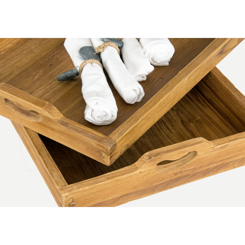 Étienne Solid Wood Tray - Set of 2