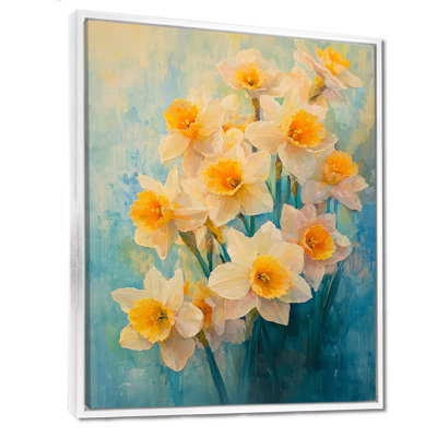 «Daffodil Radiance In Pastels Impressionist III» - jonquilles, art mural