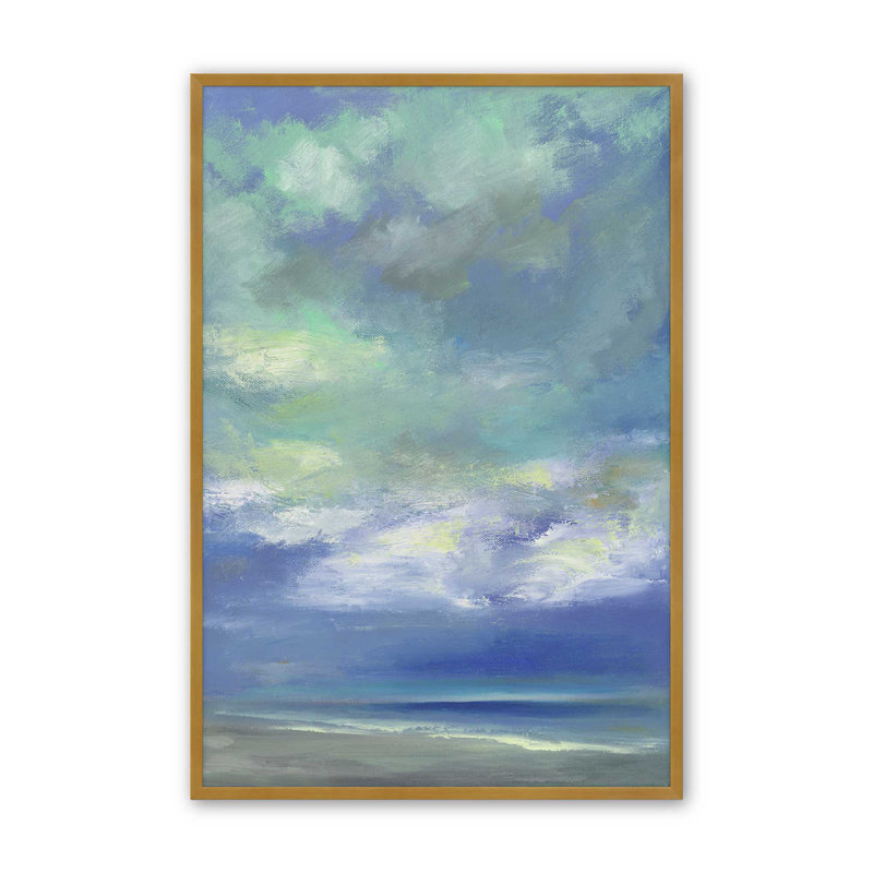 Luminescent Dusk I, 21.25" H x 17.25" W, Open Corner Framed, Polished Gold