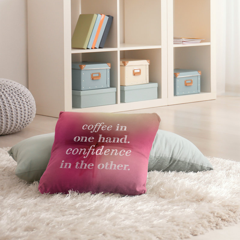 Reversible Throw Pillow, 26" H x 26" W, Pink Glow