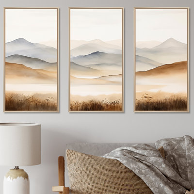 «Mountain Silent Beauty II - Landscape Mountains», ensemble d'art sur toile