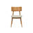 Solaria Mid-Century Modern Solid Oak Dining Chair — Curved Back & Cushioned Seat
