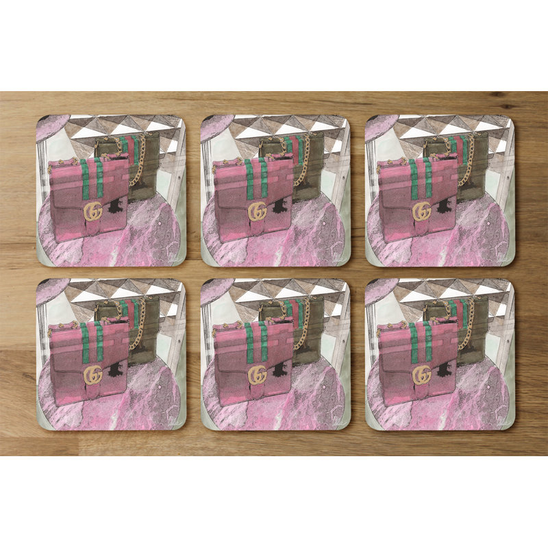 Square 6 Piece Coaster Set