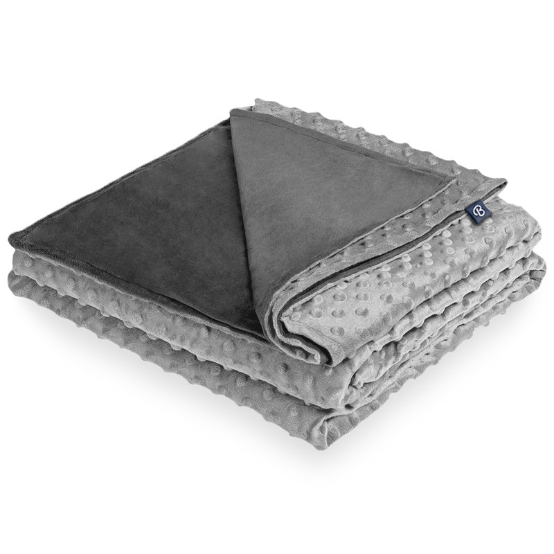 Housse de couette Minky pour couverture lestée, Housse de couette 40 po x 60 po, Gris / gris clair moiré