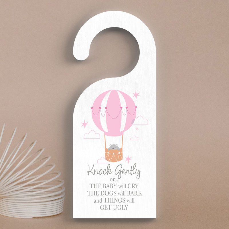 Creswell Hand Finishing Plaque Decorative Object, White/Pink