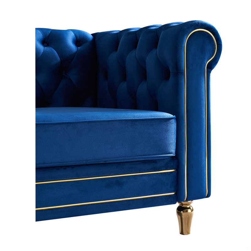 Canapé Chesterfield en velours 84,65 po