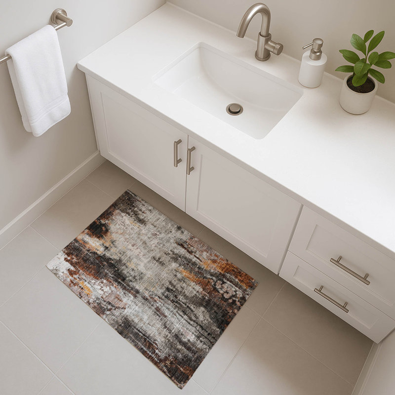 Tapis de qualité supérieure lavable à la machine Marasco AMF1640, Rectangle 1 pi 8 po x 2 pi 6 po