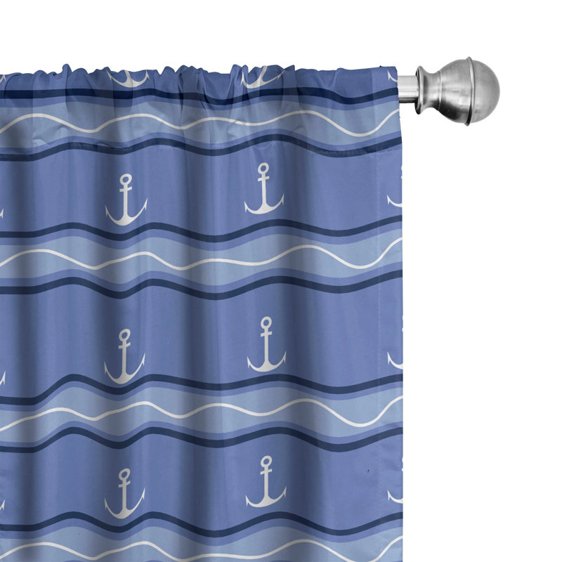 Striped Semi-Sheer Rod Pocket Curtain Panels, 28" x 95"