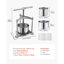 Pressoir à fruits, 0,8 gallon / 3 L, pressoir à jus manuel en acier inoxydable avec poignée en forme de T puissant, fabrication de jus pour pomme / raisin / orange / baie, presse à fromage / teinture / à base de plantes, pour la maison de cuisine