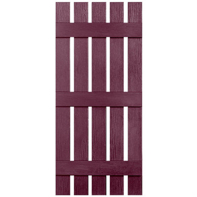 Three Batten, Five Board Open Vinyl Shutters Pair