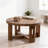 Retro Walnut Solid Wood Round Coffee Table