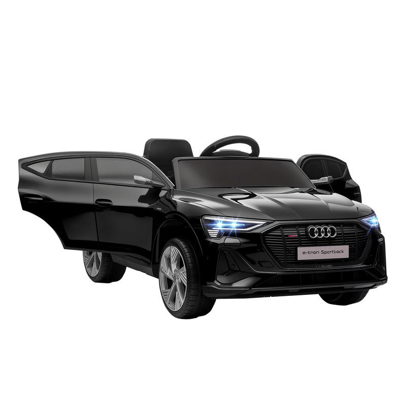 Kul Zoomie Audi E-tron Licensed 12V Kids Electric Ride on for 3-5 Years, Black