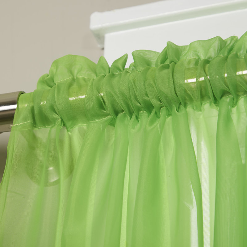Sheer Sliding Panel Pair, Lime, 60" W x 84" L