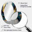 Miroir mural ovale gris doré-737712628