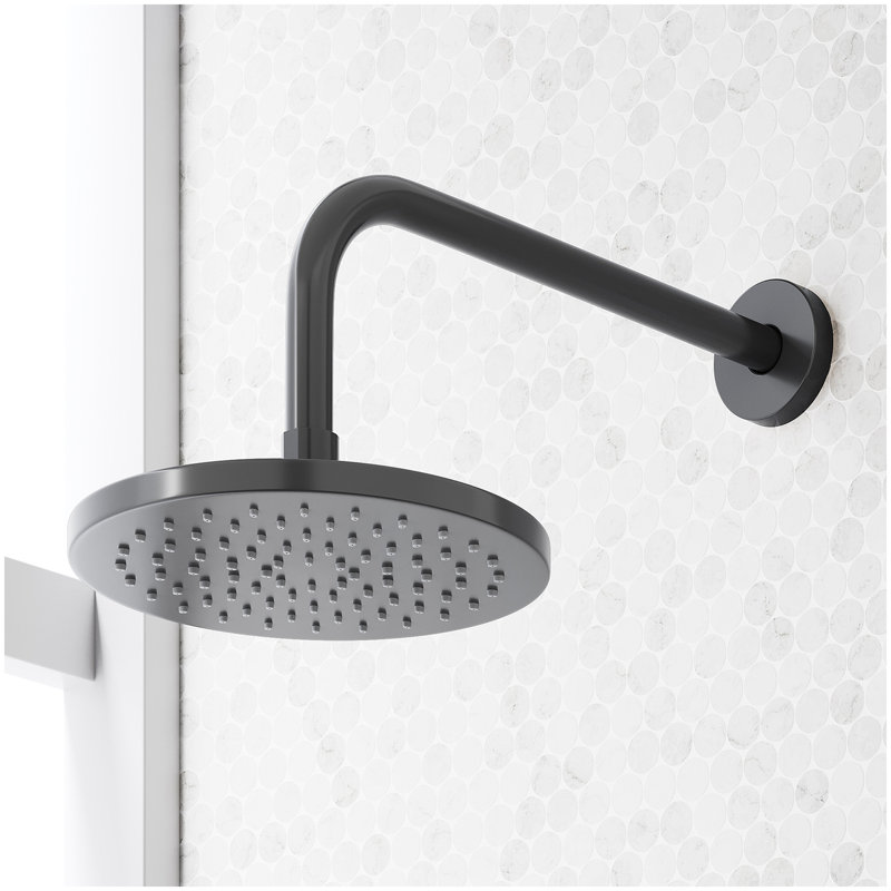 Vassor Thermostatic Shower System With Hand Shower - Matte Black, Matte Black