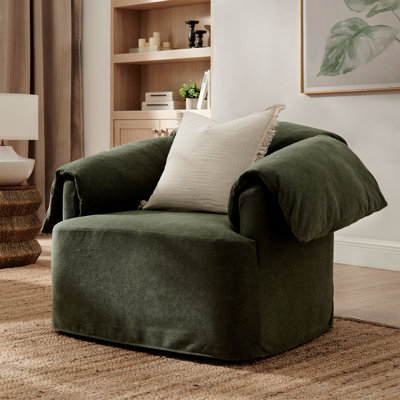 Fauteuil surdimensionné en tissu Lark