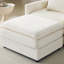 Cloud Comfort 54 "avec et 22" chenille simple modulaire beige pour la chambre à coucher - support de fabrication respirante en velours côtelé 2 coussins Design contemporain doux uni