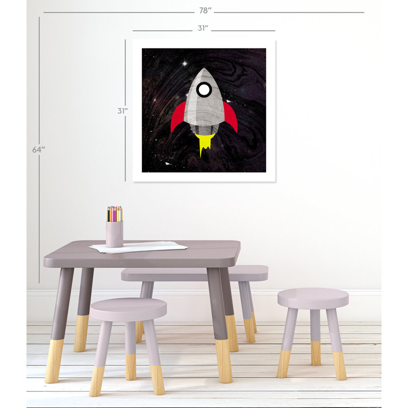 Impression sur papier roulée «Spaceship Adventure», H 31 po x l 31 po x P 1 po
