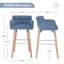 Tabouret 30 "H avec structure en bois massif et siège en mousse-235394651