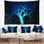 Tapisserie abstraite arbre magique bleu psychédélique-28495798