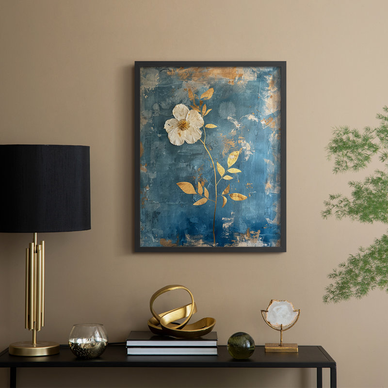 FLORAL Series XLV - reproduction encadrée de qualité supérieure - prête à être accrochée - aucun clou requis