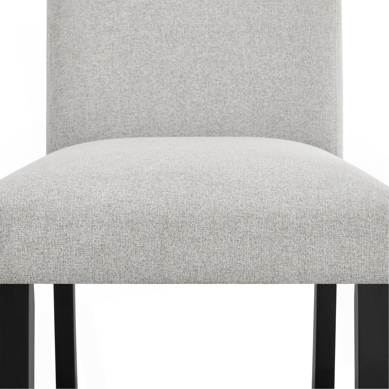 Transitional Fabric Upholstered Counter-Height Dining Chair 2Pc Set Black Grey